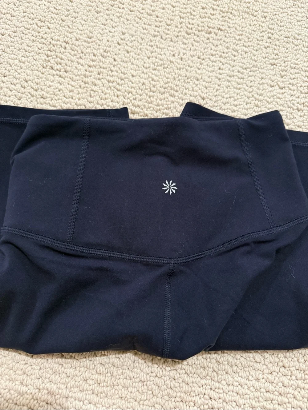 ATHLETA Ultra High Rise Elation Short 9” Inseam navy Biker Women's Size s NWOT